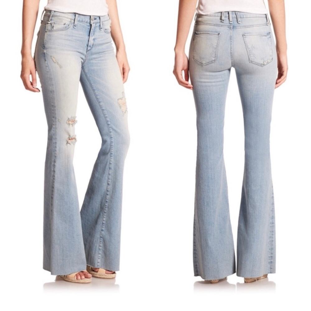 Anthropologie McGuire Denim Majorelle Flare Jeans Distressed